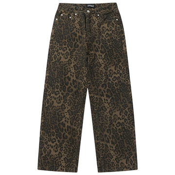 Aidase Vintage Leopard Jeans Men Hip Hop Streetwear Harajuku Hip Hop Baggy Jeans Trousers Retro Denim Pants aidase-shop